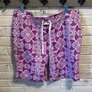 Kanu Surf Purple and White Women's Floral Board shorts Size 14
